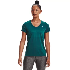 Women's Under Armour Tech™ Twist V-Neck Tee -Under Armor shop 2633463 Tourmaline Teal