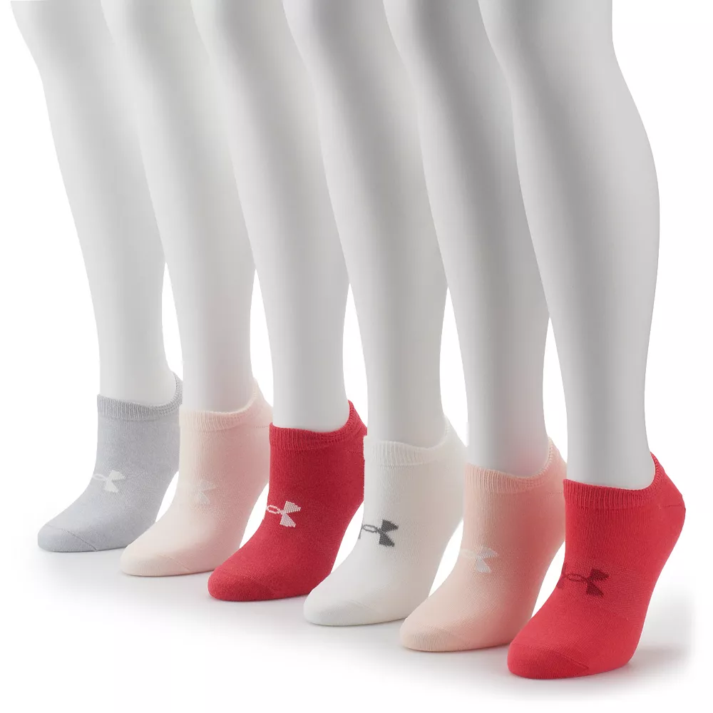 Women's Under Armour 6-Pack Essential No-Show Socks Women's Under Armour 6-Pack Essential No-Show Socks -Under Armor shop 3631558 Impulse Pink