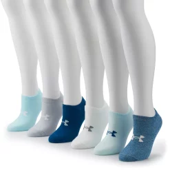 Women's Under Armour 6-Pack Essential No-Show Socks 3 Women's Under Armour 6-Pack Essential No-Show Socks -Under Armor shop 3631558 Petrol Blue