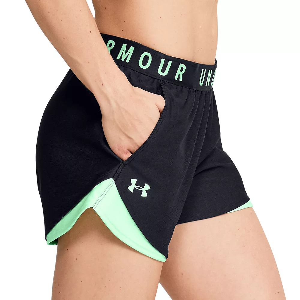 Women's Under Armour Play Up 3.0 Shorts Women's Under Armour Play Up 3.0 Shorts -Under Armor shop 3920139 Black Green Haze