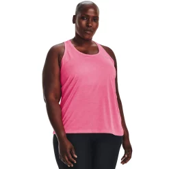 Plus Size Under Armour Tech Twist Tank Top -Under Armor shop 3974799 Pink Punk