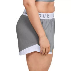 Plus Size Under Armour Play Up 3.0 Shorts 2 Plus Size Under Armour Play Up 3.0 Shorts -Under Armor shop 3974814 Grey White