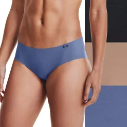 Under Armour Pure Stretch 3-Pack Hipster Panty -Under Armor shop 3979380 Black Beige Black