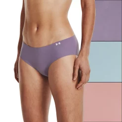 Under Armour Pure Stretch 3-Pack Hipster Panty -Under Armor shop 3979380 Club Purple
