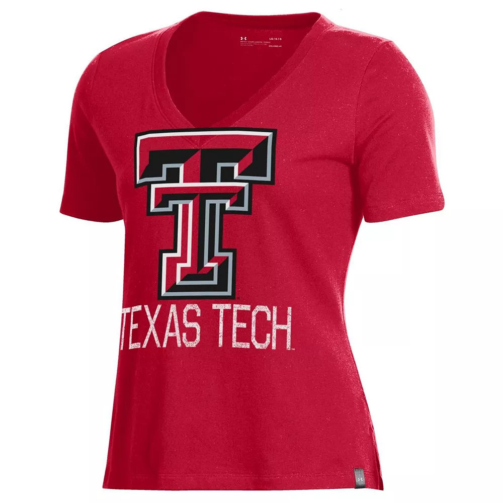 Women's Under Armour Red Texas Tech Red Raiders Logo Performance V-Neck T-Shirt Women's Under Armour Red Texas Tech Red Raiders Logo Performance V-Neck T-Shirt -Under Armor shop 4026125 ALT2