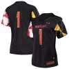 Women's Under Armour #1 Black Maryland Terrapins Finished Replica Jersey