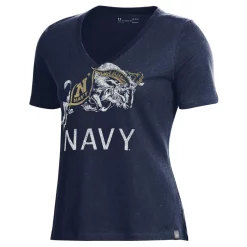 Women's Under Armour Navy Navy Midshipmen Logo Performance V-Neck T-Shirt -Under Armor shop 4058330 ALT2
