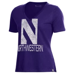 Women's Under Armour Purple Northwestern Wildcats Logo Performance V-Neck T-Shirt -Under Armor shop 4073703 ALT2