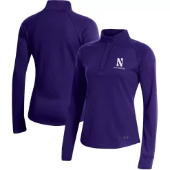Women's Under Armour Purple Northwestern Wildcats Double-Knit Jersey Quarter-Snap Pullover Jacket