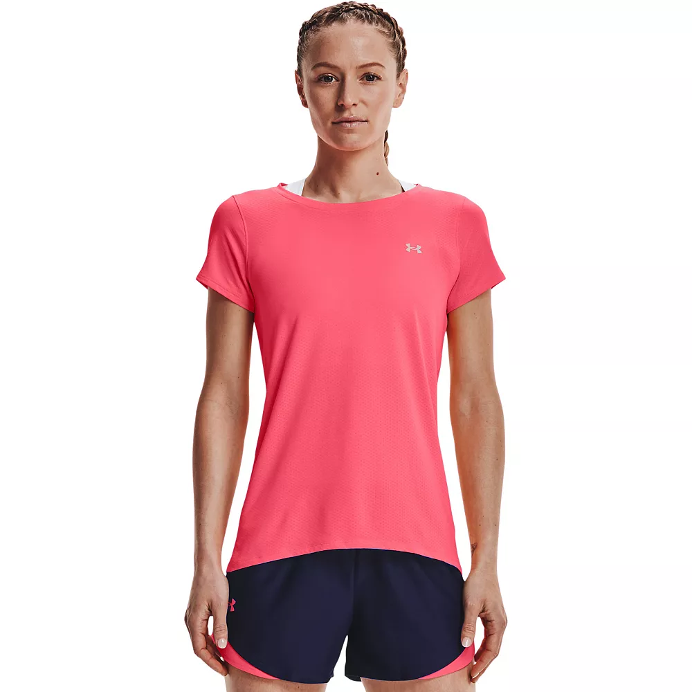 Women's Under Armour HeatGear® Crewneck Tee Women's Under Armour HeatGear® Crewneck Tee -Under Armor shop 4246032 Brilliance Pink