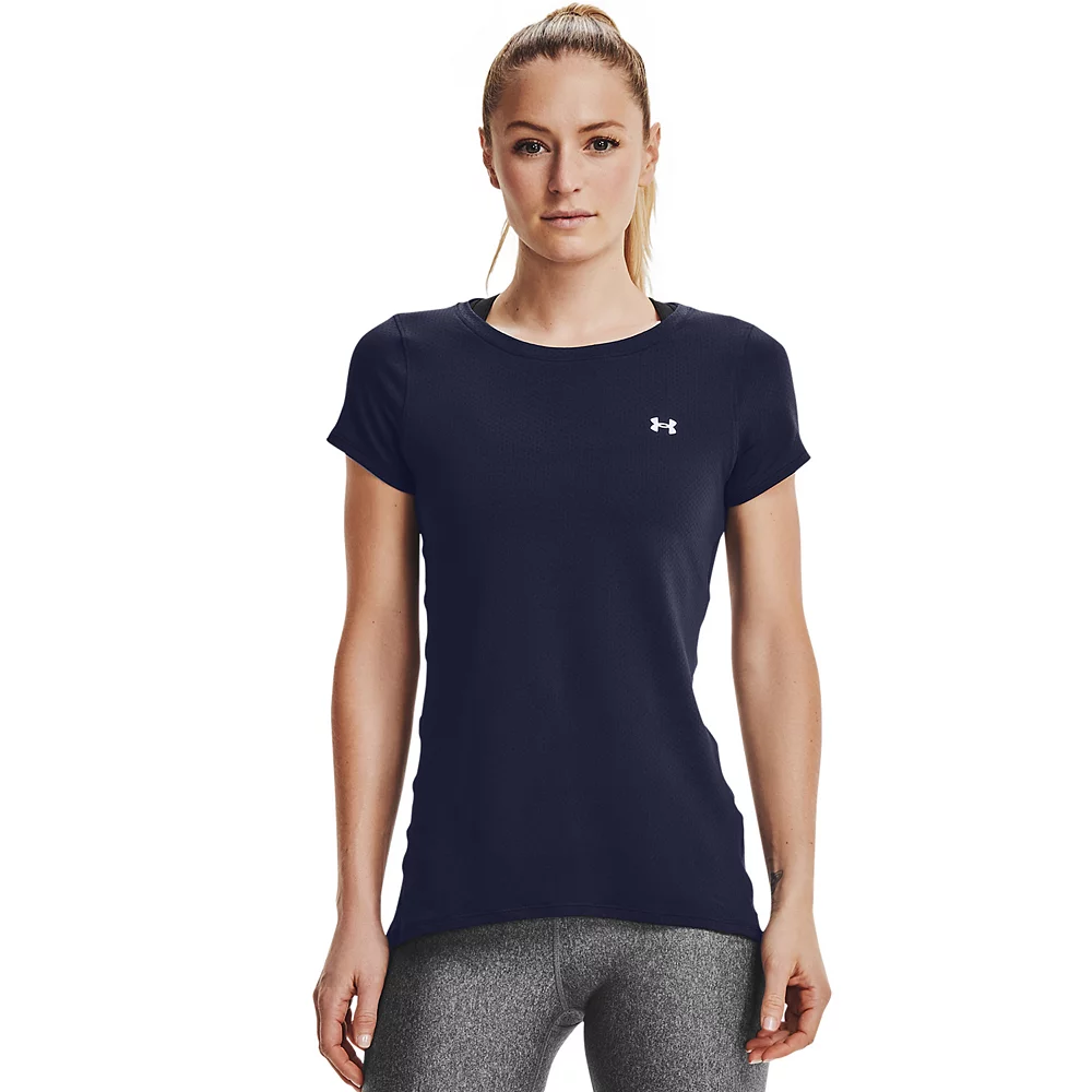 Women's Under Armour HeatGear® Crewneck Tee Women's Under Armour HeatGear® Crewneck Tee -Under Armor shop 4246032 Midnight Navy