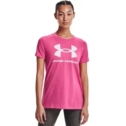 Women's Under Armour Graphic Tee -Under Armor shop 4246163 Bubble Gum White