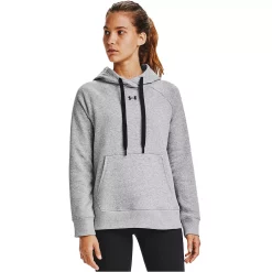 Women's Under Armour Rival Fleece Hoodie -Under Armor shop 4246168 Steel Medium Heather