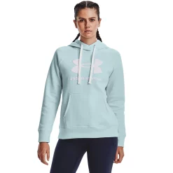 Women's Under Armour Rival Fleece Logo Hoodie -Under Armor shop 4246170 Fuse Teal