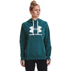 Women's Under Armour Rival Fleece Logo Hoodie -Under Armor shop 4246170 Tourmaline Teal