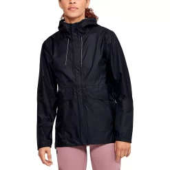 Women's Under Armour Forefront Hooded Rain Jacket -Under Armor shop 4259268 Black