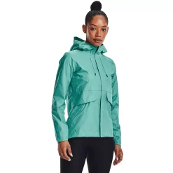 Women's Under Armour Forefront Hooded Rain Jacket -Under Armor shop 4259268 Neptune