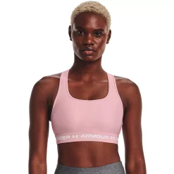 Under Armour Crossback 2.0 Medium-Impact Sports Bra -Under Armor shop 4422552 Prime Pink