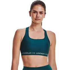 Under Armour Crossback 2.0 Medium-Impact Sports Bra -Under Armor shop 4422552 Tourmaline Teal