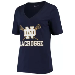 Women's Under Armour Navy Notre Dame Fighting Irish Lacrosse V-Neck T-Shirt -Under Armor shop 4444032 ALT2