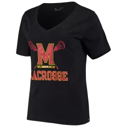 Women's Under Armour Black Maryland Terrapins Lacrosse V-Neck T-Shirt -Under Armor shop 4450381 ALT2