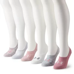 Women's Under Armour 6-Pack Breathe Lite Ultra Low Socks -Under Armor shop 4521996 Pink Elixir