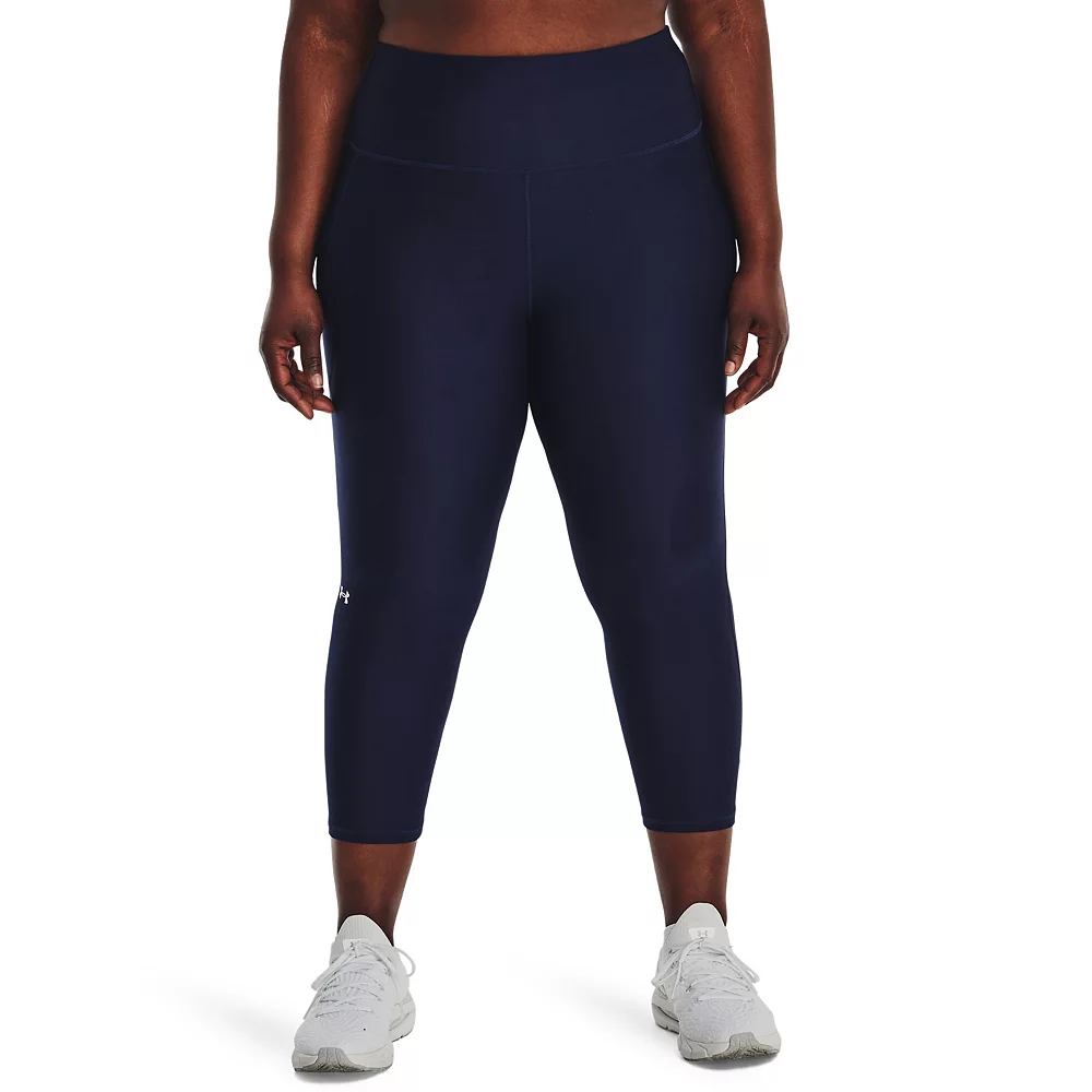 Plus Size Under Armour HeatGear® High-Waisted Capri Leggings Plus Size Under Armour HeatGear® High-Waisted Capri Leggings -Under Armor shop 4549576 Midnight Navy