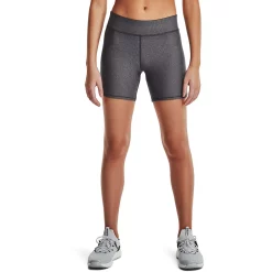 Women's Under Armour HeatGear® Midrise Bike Shorts -Under Armor shop 4550751 Charcoal Light Heather