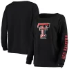 Women's Under Armour Black Texas Tech Red Raiders 2-Hit Performance Long Sleeve T-Shirt