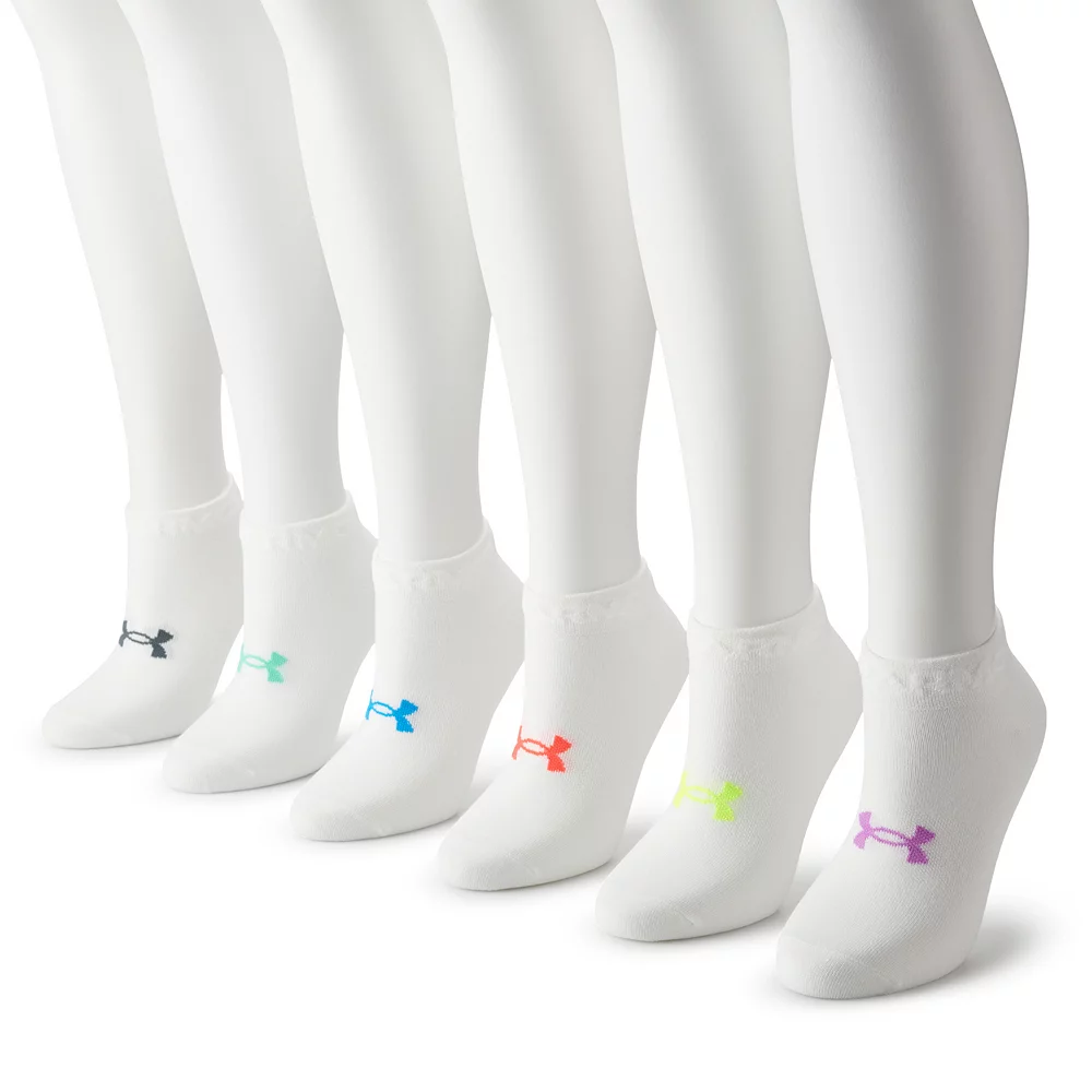 Women's Under Armour 6-Pack Essential Low Cut Socks Women's Under Armour 6-Pack Essential Low Cut Socks -Under Armor shop 4999066 White