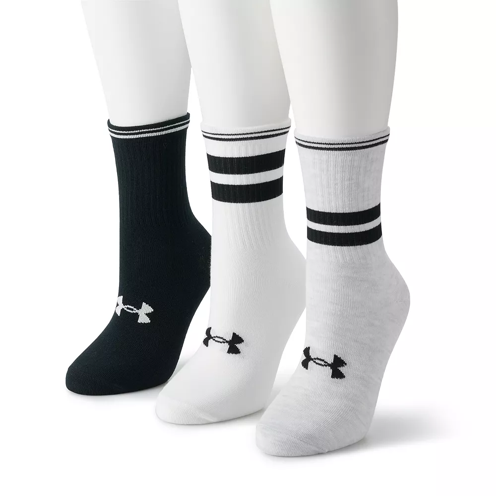 Women's Under Armour 3-Pack Essential Crew Socks Women's Under Armour 3-Pack Essential Crew Socks -Under Armor shop 5003780 Halo Gray