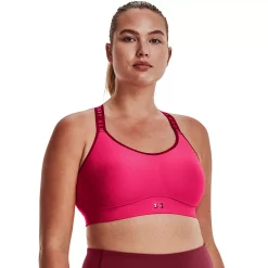 Under Armour UA Infinity Medium-Impact Sports Bra -Under Armor shop 5004338 Penta Pink
