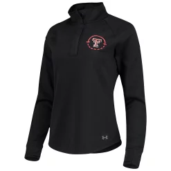 Women's Under Armour Black Texas Tech Red Raiders Basketball On-Court Quarter-Snap Raglan Jacket -Under Armor shop 5054113 ALT2