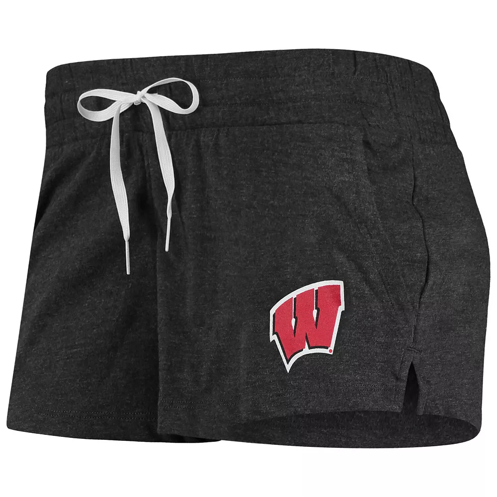 Women's Under Armour Heathered Black Wisconsin Badgers Performance Cotton Shorts Women's Under Armour Heathered Black Wisconsin Badgers Performance Cotton Shorts -Under Armor shop 5071828 ALT2