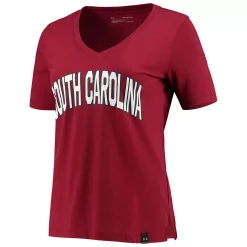 Women's Under Armour Garnet South Carolina Gamecocks Spine Print V-Neck T-Shirt -Under Armor shop 5085626 ALT2