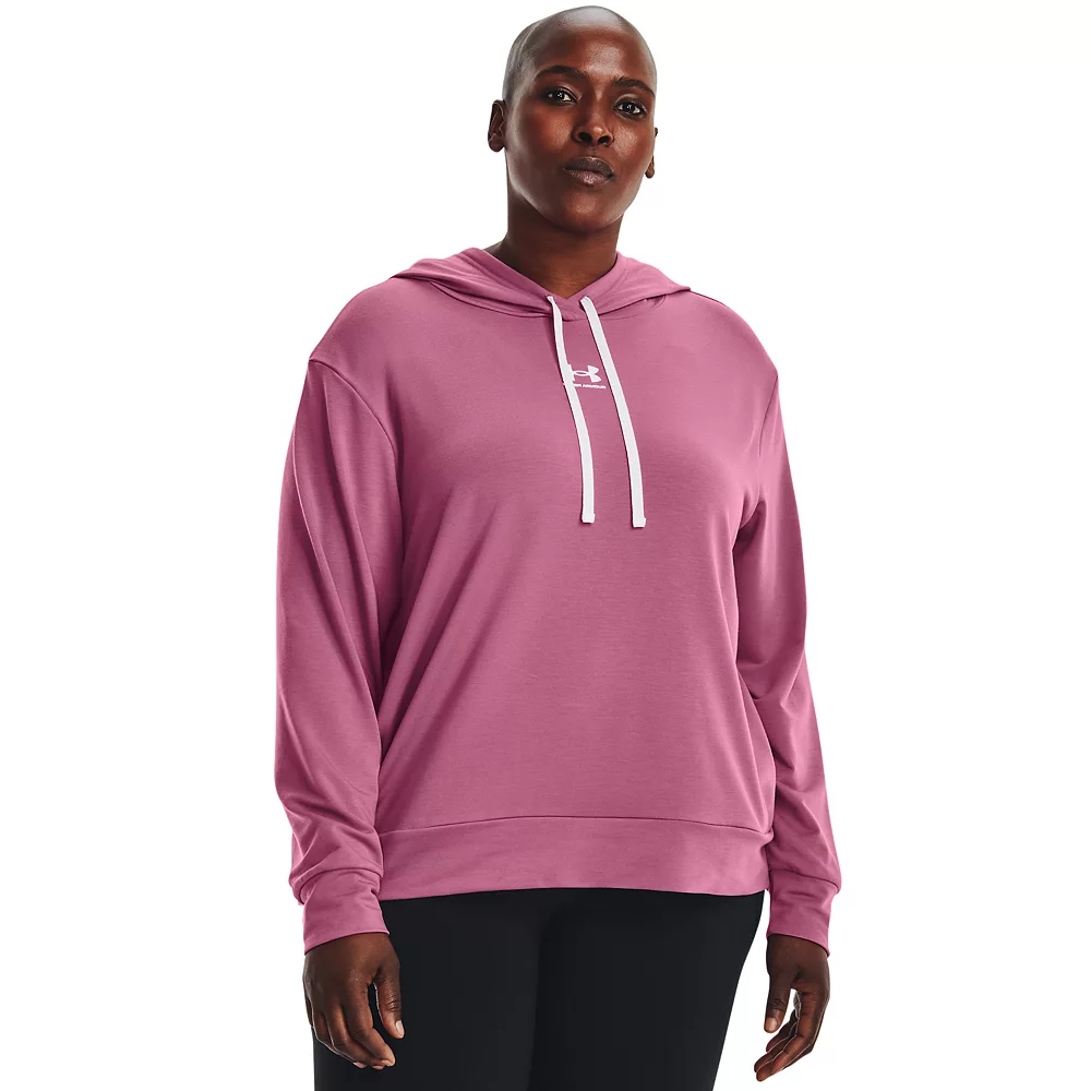 Plus Size Under Armour Rival French-Terry Fleece Hoodie Plus Size Under Armour Rival French-Terry Fleece Hoodie -Under Armor shop 5191313 Pace Pink