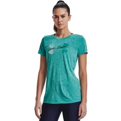 Women's Under Armour Tech™ Twist Script Logo Tee -Under Armor shop 5192241 Neptune