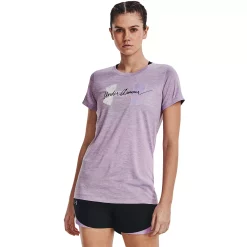 Women's Under Armour Tech™ Twist Script Logo Tee -Under Armor shop 5192241 Octane