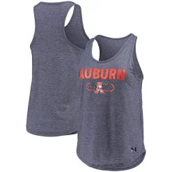Women's Under Armour Navy Auburn Tigers Tri-Blend Performance Tank Top