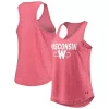 Women's Under Armour Heathered Red Wisconsin Badgers Tri-Blend Performance Tank Top