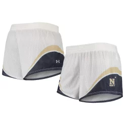 Women's Under Armour White/Navy Navy Midshipmen Mesh Shorts