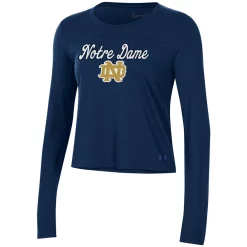 Women's Under Armour Navy Notre Dame Fighting Irish Vault Cropped Long Sleeve T-Shirt 2 Women's Under Armour Navy Notre Dame Fighting Irish Vault Cropped Long Sleeve T-Shirt -Under Armor shop 5276057 ALT2