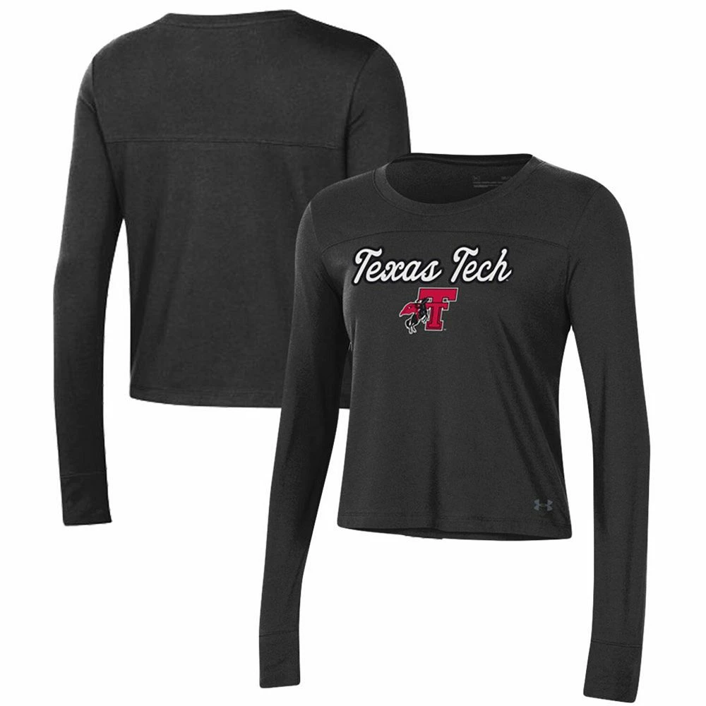 Women's Under Armour Black Texas Tech Red Raiders Vault Cropped Long Sleeve T-Shirt Women's Under Armour Black Texas Tech Red Raiders Vault Cropped Long Sleeve T-Shirt -Under Armor shop 5276065 ALT