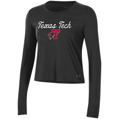 Women's Under Armour Black Texas Tech Red Raiders Vault Cropped Long Sleeve T-Shirt 2 Women's Under Armour Black Texas Tech Red Raiders Vault Cropped Long Sleeve T-Shirt -Under Armor shop 5276065 ALT2
