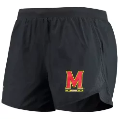 Women's Under Armour Black Maryland Terrapins Fly By Run 2.0 Performance Shorts -Under Armor shop 5276368 ALT2