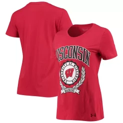 Women's Under Armour Red Wisconsin Badgers T-Shirt