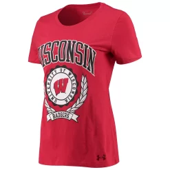 Women's Under Armour Red Wisconsin Badgers T-Shirt -Under Armor shop 5277008 ALT2