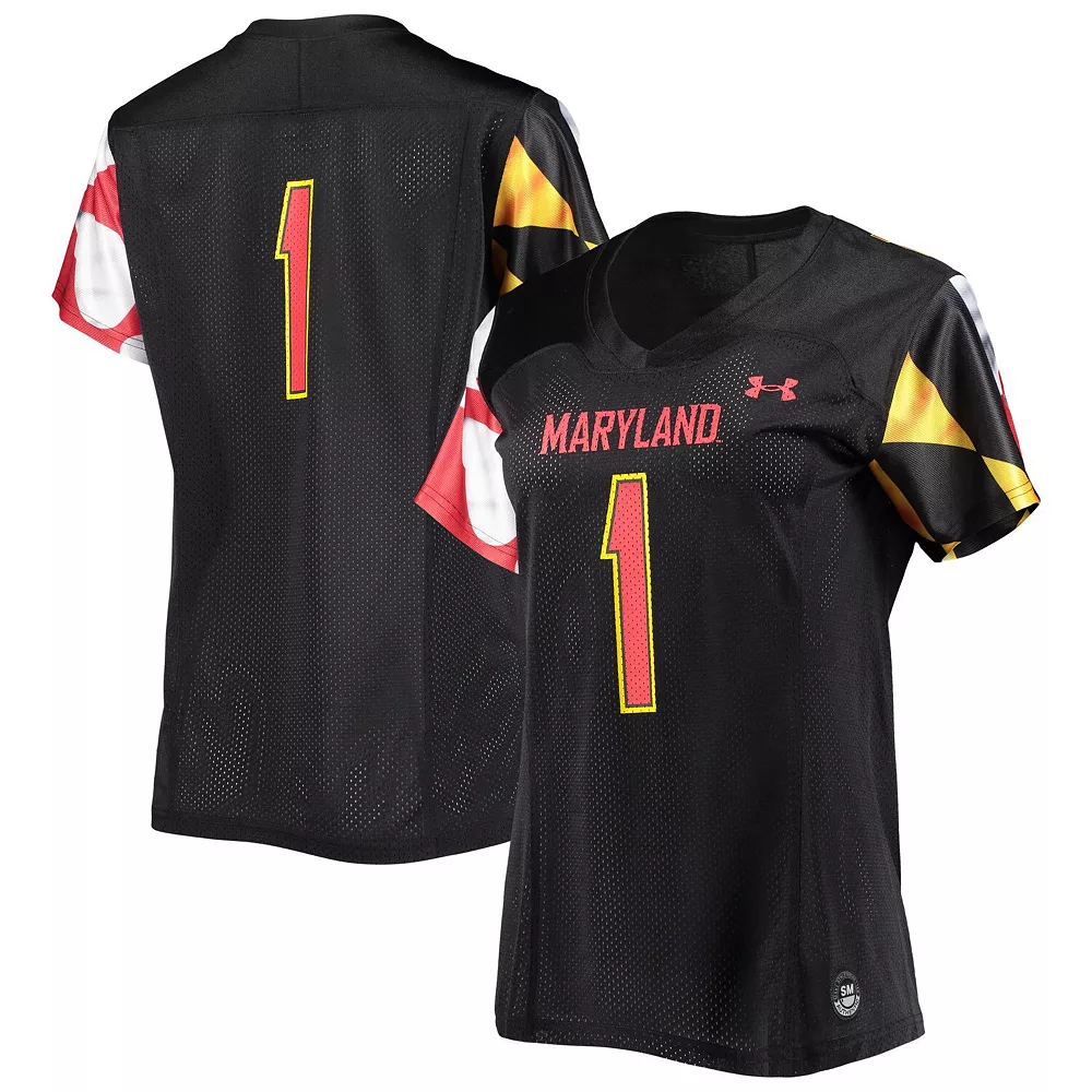 Women's Under Armour #1 Black Maryland Terrapins Replica Jersey Women's Under Armour #1 Black Maryland Terrapins Replica Jersey -Under Armor shop 5374261