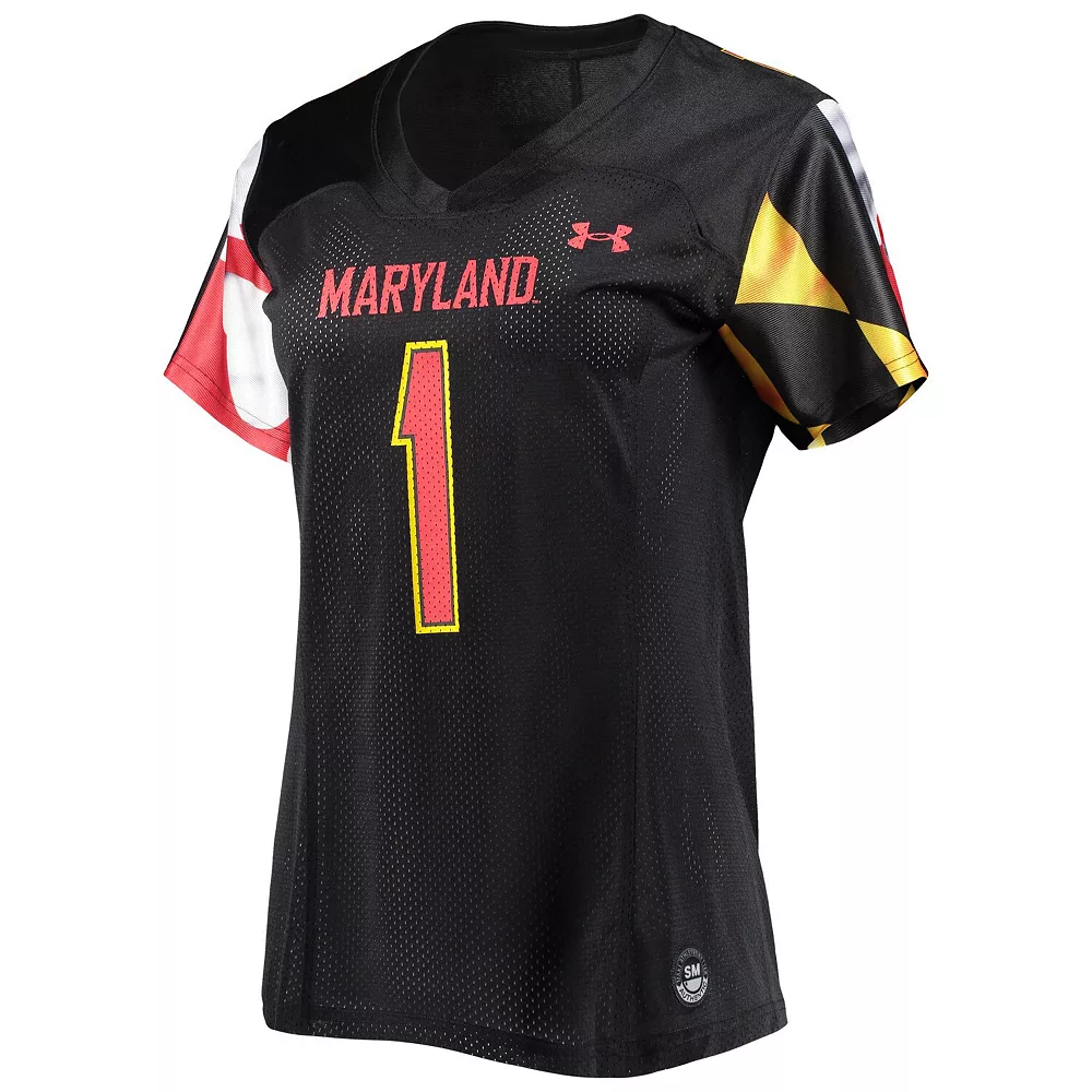 Women's Under Armour #1 Black Maryland Terrapins Replica Jersey Women's Under Armour #1 Black Maryland Terrapins Replica Jersey -Under Armor shop 5374261 ALT2