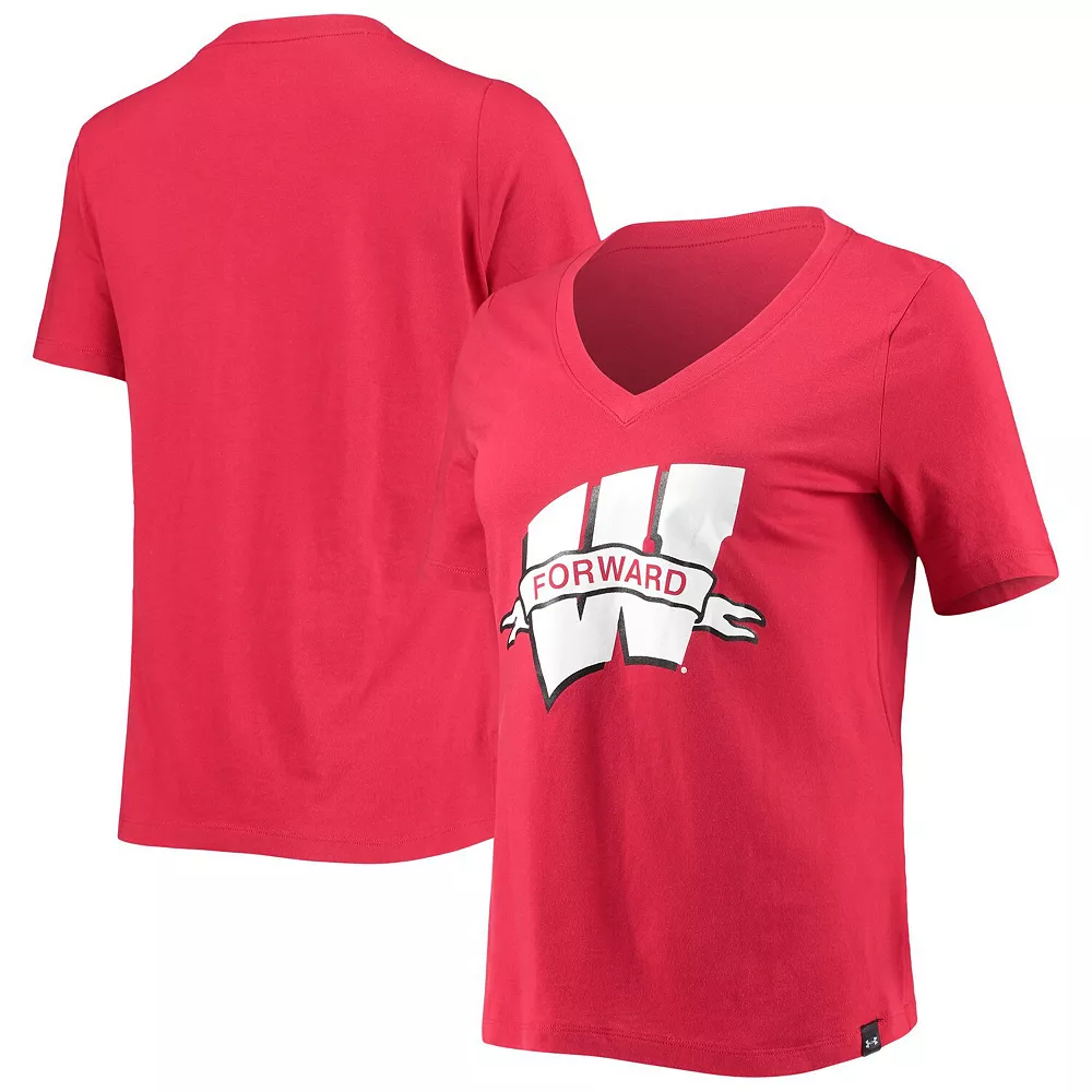 Women's Under Armour Red Wisconsin Badgers Forward V-Neck T-Shirt Women's Under Armour Red Wisconsin Badgers Forward V-Neck T-Shirt -Under Armor shop 5381728